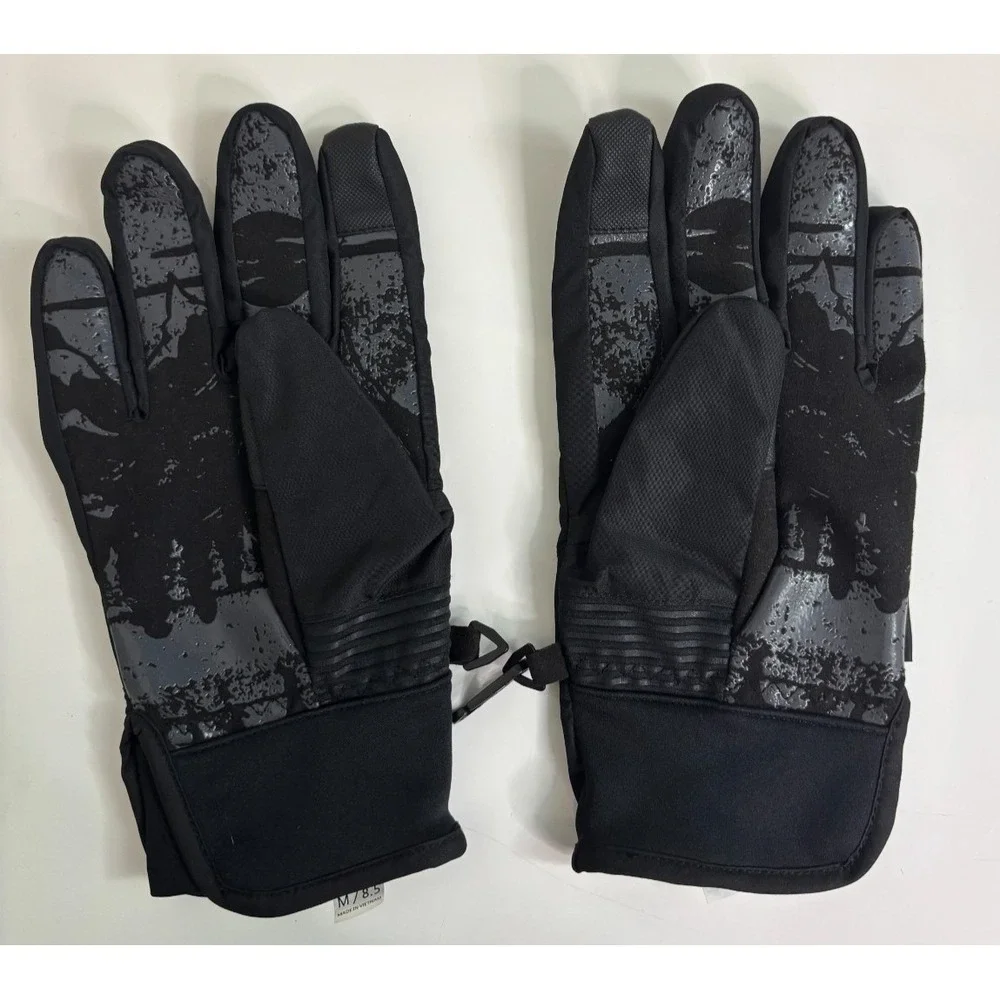NWOT Dakine Men's Crossfire Lightweight Black Gloves M 8.5 Snowboard Ski Graphic